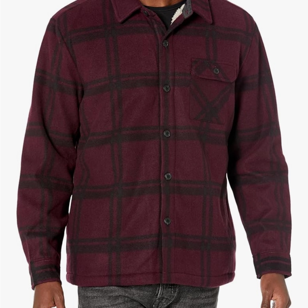UNIONBAY Men’s Woodsman Microfleece-Lined Flannel Shirt Jacket – Size L | NWT